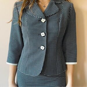 Le Suit Women's Polka Dot 2 Piece Suit